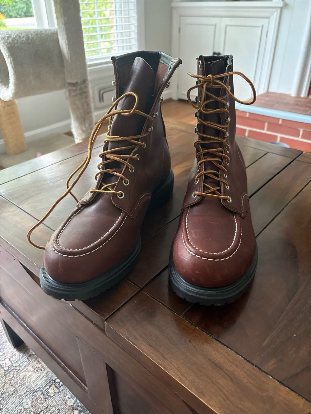 Red Wing Men's 11.5 Brown Leather Steel Toe Work Boots